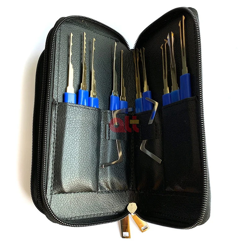Professional Locksmith hand tools  titanium single hook blue Plastic Handle goso 24 piece lock pick set for open lock