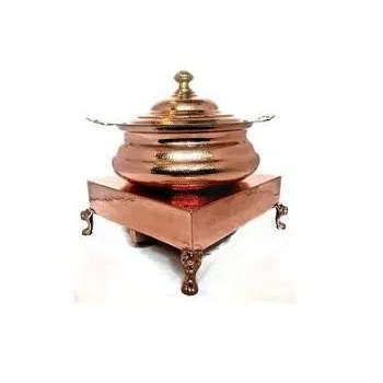Reasonable Rate Chaffing Dish Handmade Buffet High Quality Decorative Table Top Copper Double Boiler Cooking Utensil