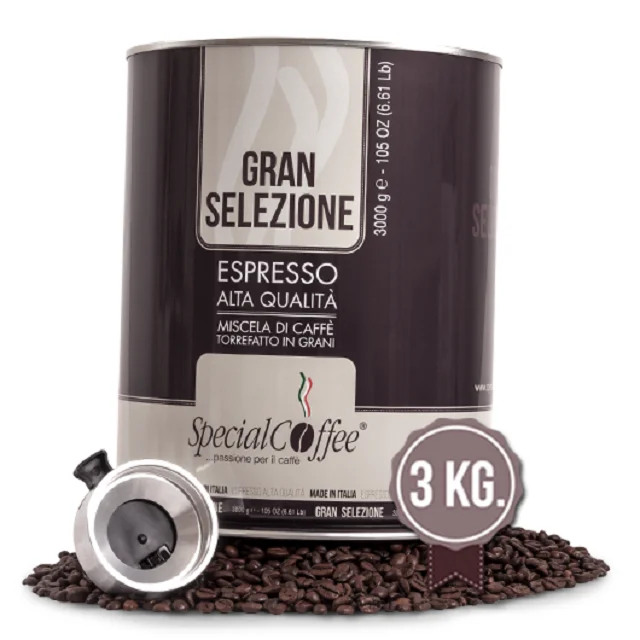 
Italian best quality espresso coffee beans GRAN SELEZIONE 3kg for HORECA 