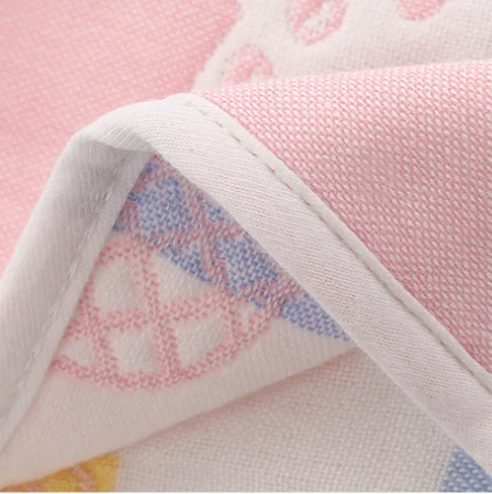 Muslin Washcloths Baby  Hand  Square Towels with jacquard pattern design