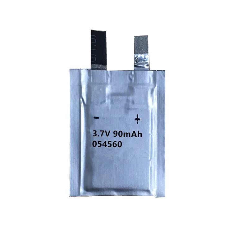Thin Battery 054560 thin tiny 3.7V rechargeable battery 90mAh thickness 0.55mm for IOT cards