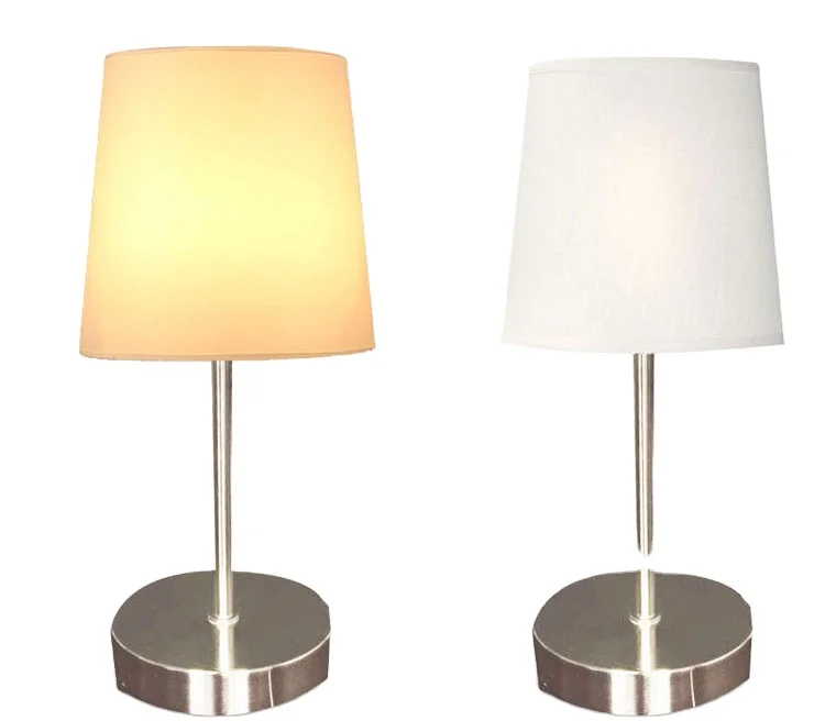 Hot Sale Modern Simple Fabric Lampshade Minimalism Small Bedroom Bedside Hotel Bedroom Led Table Lamp For Room Decoration