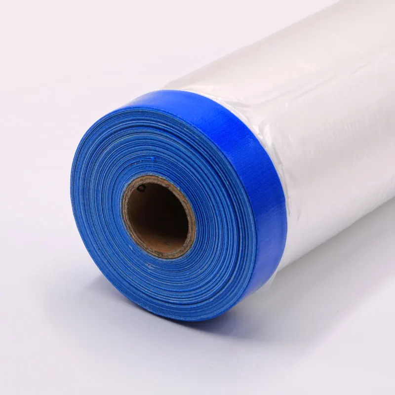 550mm Blue Cloth Pre taped Masking Film Pre Taped Masking Film Auto Paint PE Masking Film