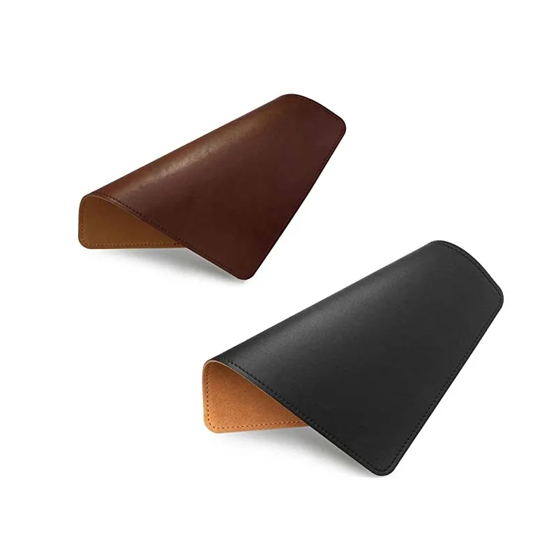 Пустой Пользовательский логотип гравировка ПУ искусственная кожа коврик для мыши