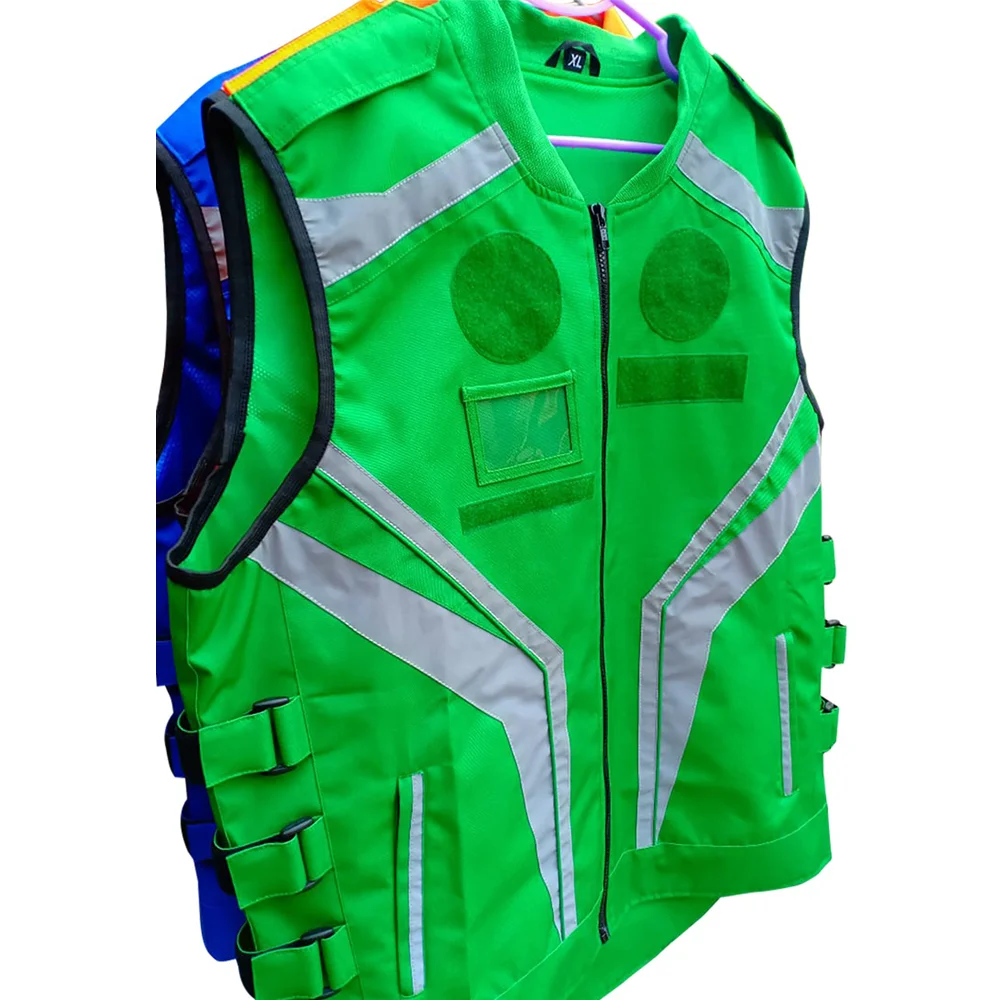 Reflective Safety Vest High Reflective Mesh Visibility Safety Vest in Green Color Sleeveless Vest For Adults