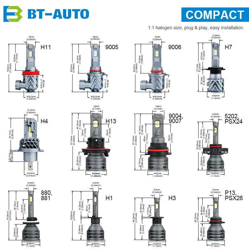 BULBTEK X8 9005 OEM factory selling car 9005 led bulb best seller led kit car