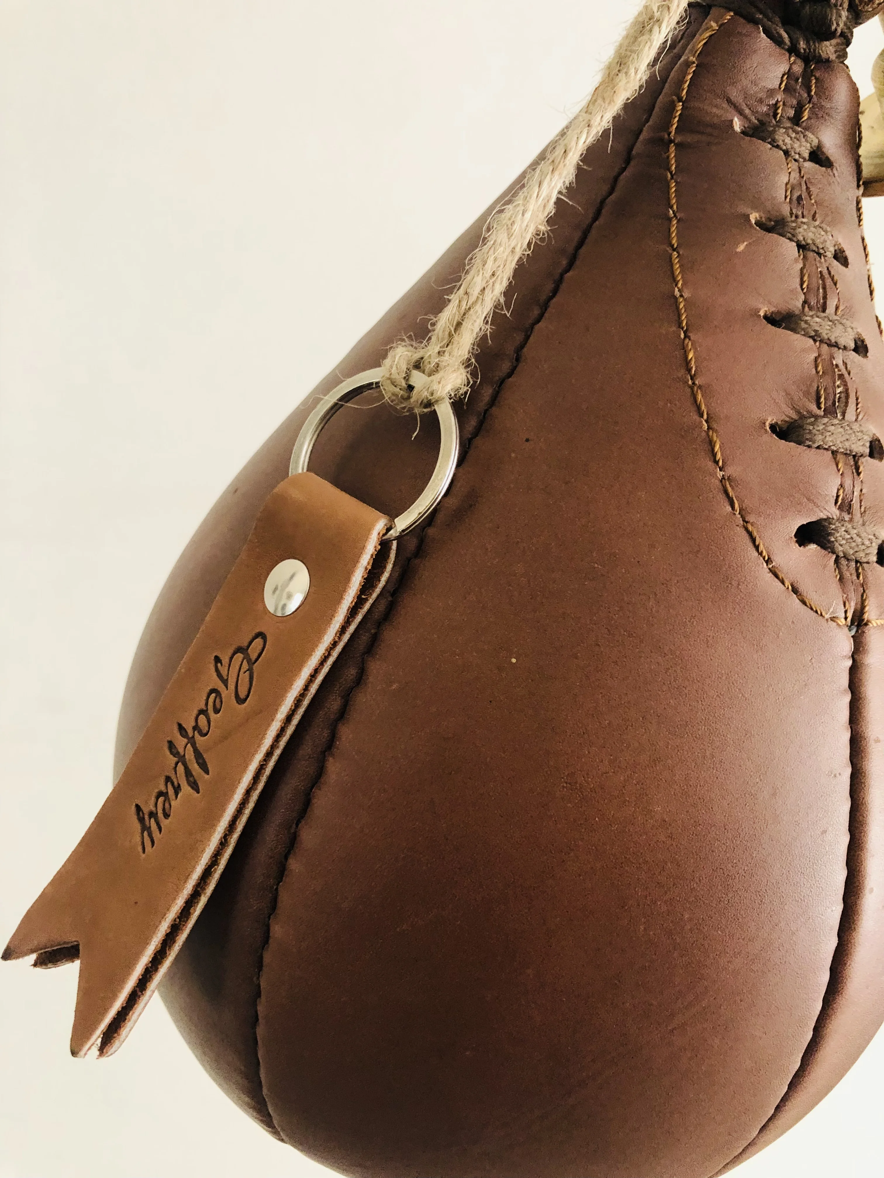 Brown Punch Speed Ball Size 3 | Retro Vintage Classic Antique Model | 100% Cow Leather | Boxing MMA Gym Fitness Training