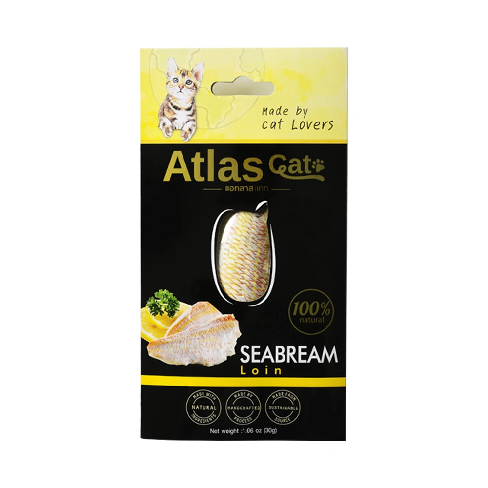 Atlas Cat Loin Seabream 30g Made from 100% High-Quality Seabream - Premium Wholesale Pet Food for Cat 100% Natural