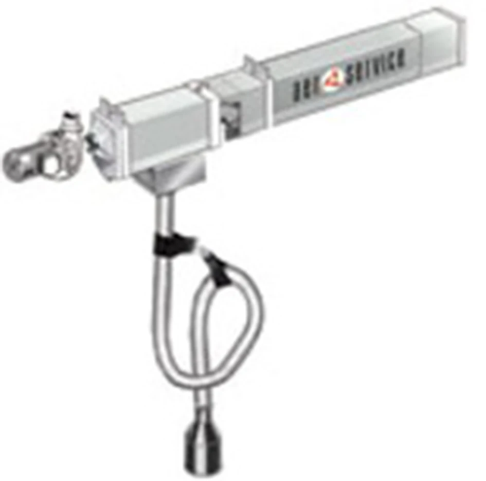 Aerial sliding air duct extraction system for exhaust gases from vehicles round profile CA24 4m segment Made in Italy