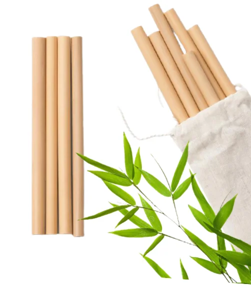 
Best Eco Friendly Solution For Plastic Substitute Handmade Reusable Biodegradable Customize Logo Bamboo Drinking Straws 