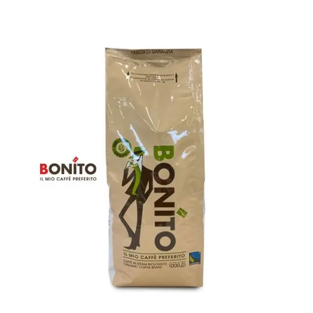 Made in Italy organic food - caffe fair trade arabica and robusta coffee beans for espresso machine