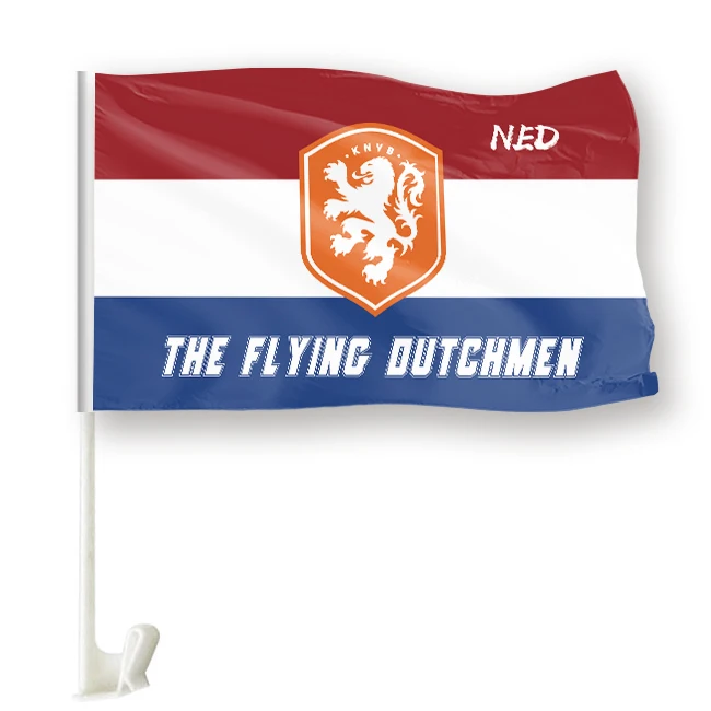 Outdoor flying flag  football match Netherlands football team Sneijder car flag custom Dutch Football Team car flag