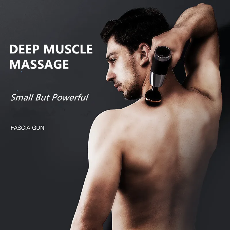 Mini massage gun heat body percussion fascia mini massage gun with case