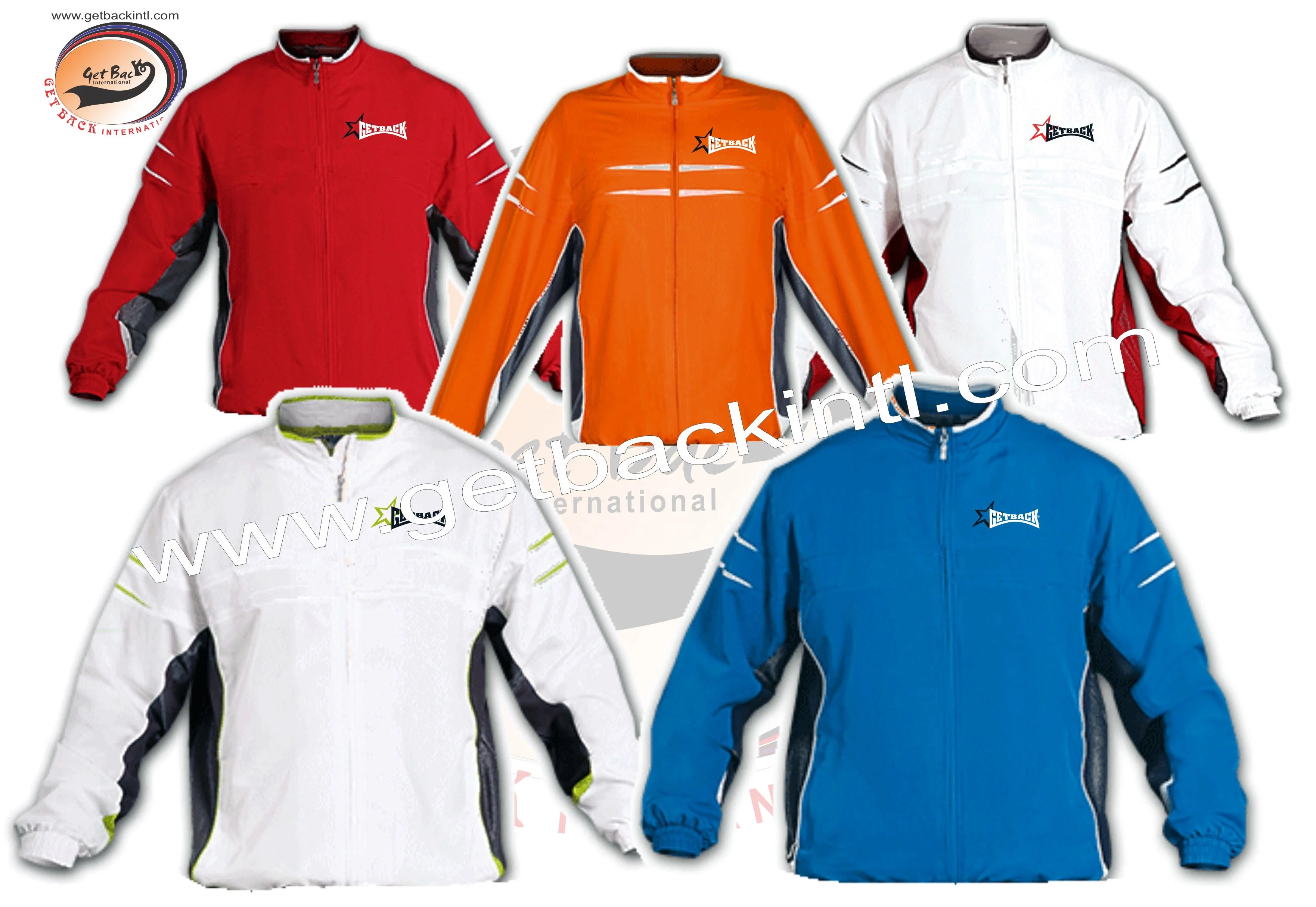 Super High Quality Polyester Collar Full Zip Up Jackets/Custom Sports Zipper Jackets Cut Sew Panels and Colors Polyester Tricot