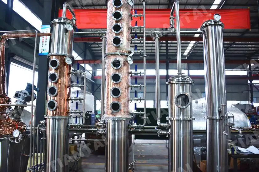 100l TIANTAI whiskey rum Distiller electric pilot still copper column still