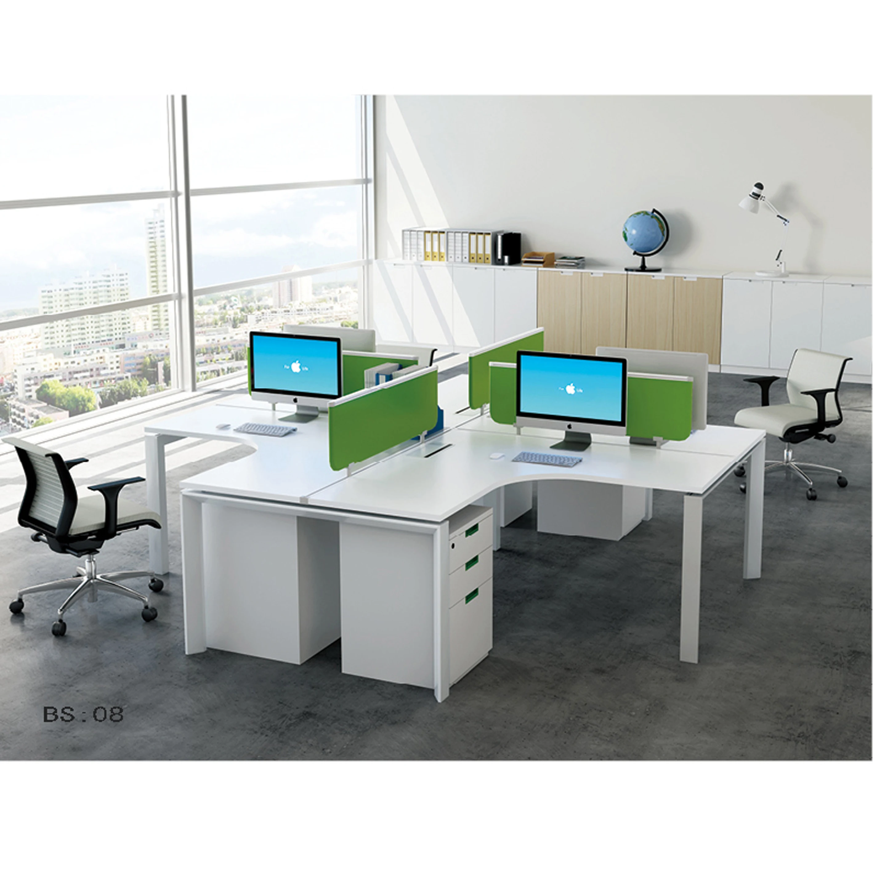 2024 модульная кабинка 4 / 6 8 мест современный Рабочий стол офисный