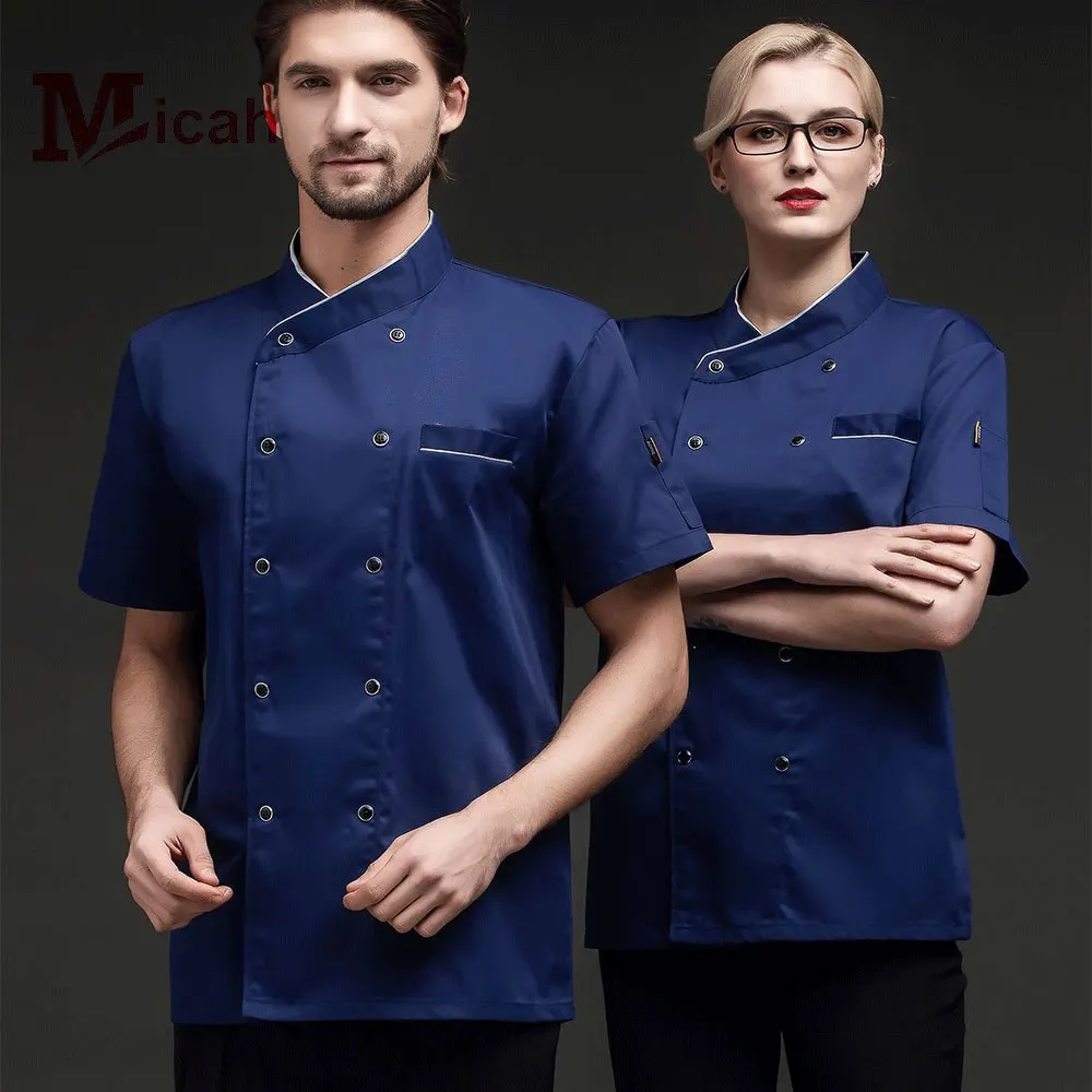 Chef Jacket Wholesale Head Chef Uniform Restaurant Hotel Kitchen Cooking Clothes Catering Foodservice Chef Shirt Apron