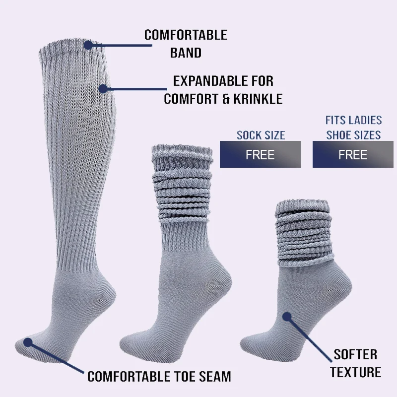 White High Knee Girls Boot Socks Women Bulk Thick Socks