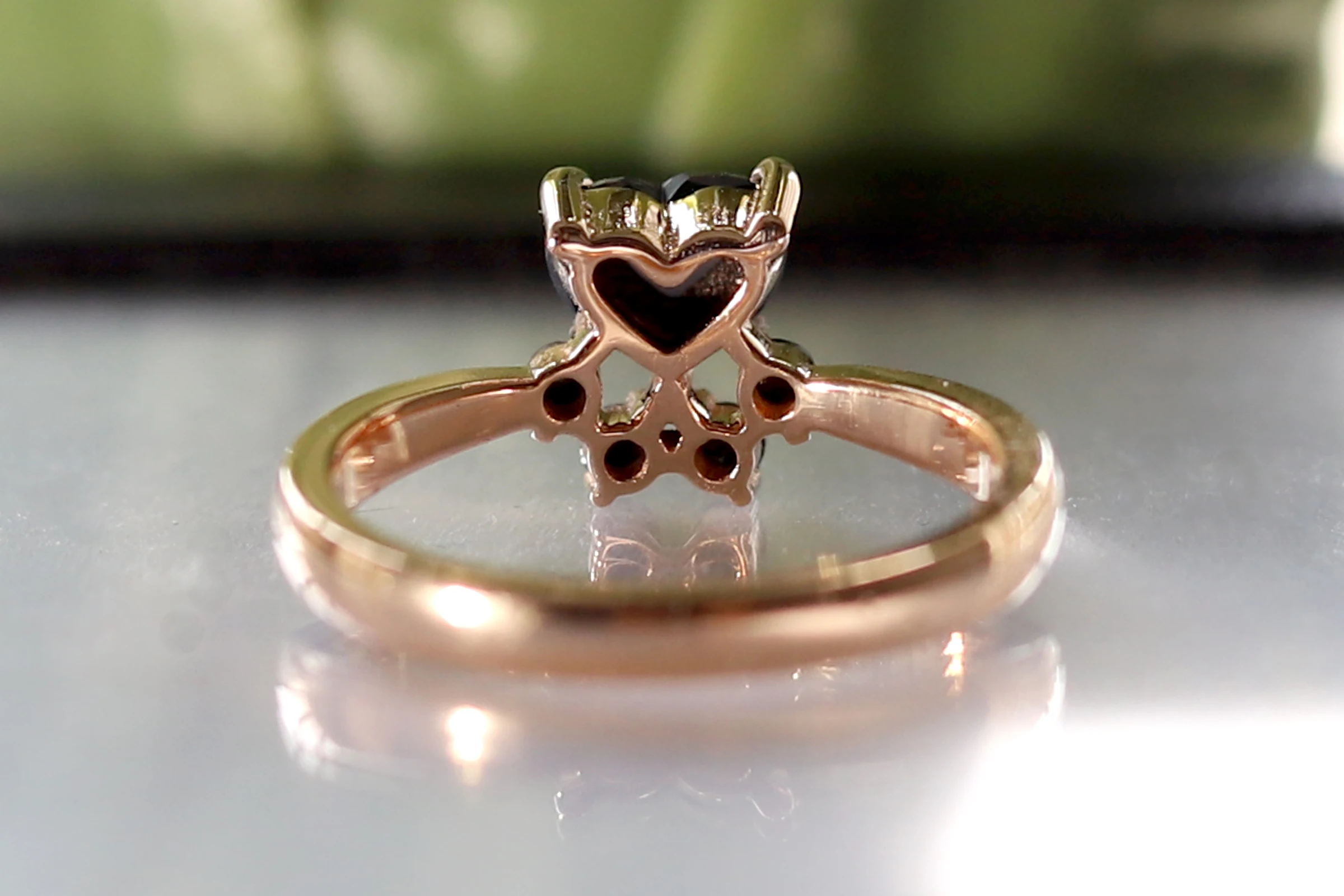 Impressive Black Diamond Ring14k White gold stylish Engagement Ring, Rare Black CROWN Trendy designer jewelry