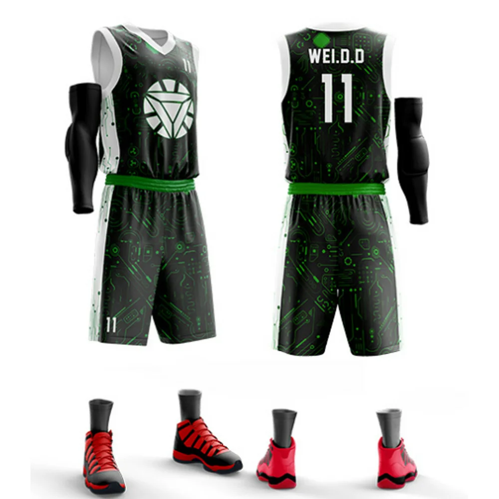 Wholesale new sportwear basket ball jersey basketball uniform with customized pattern