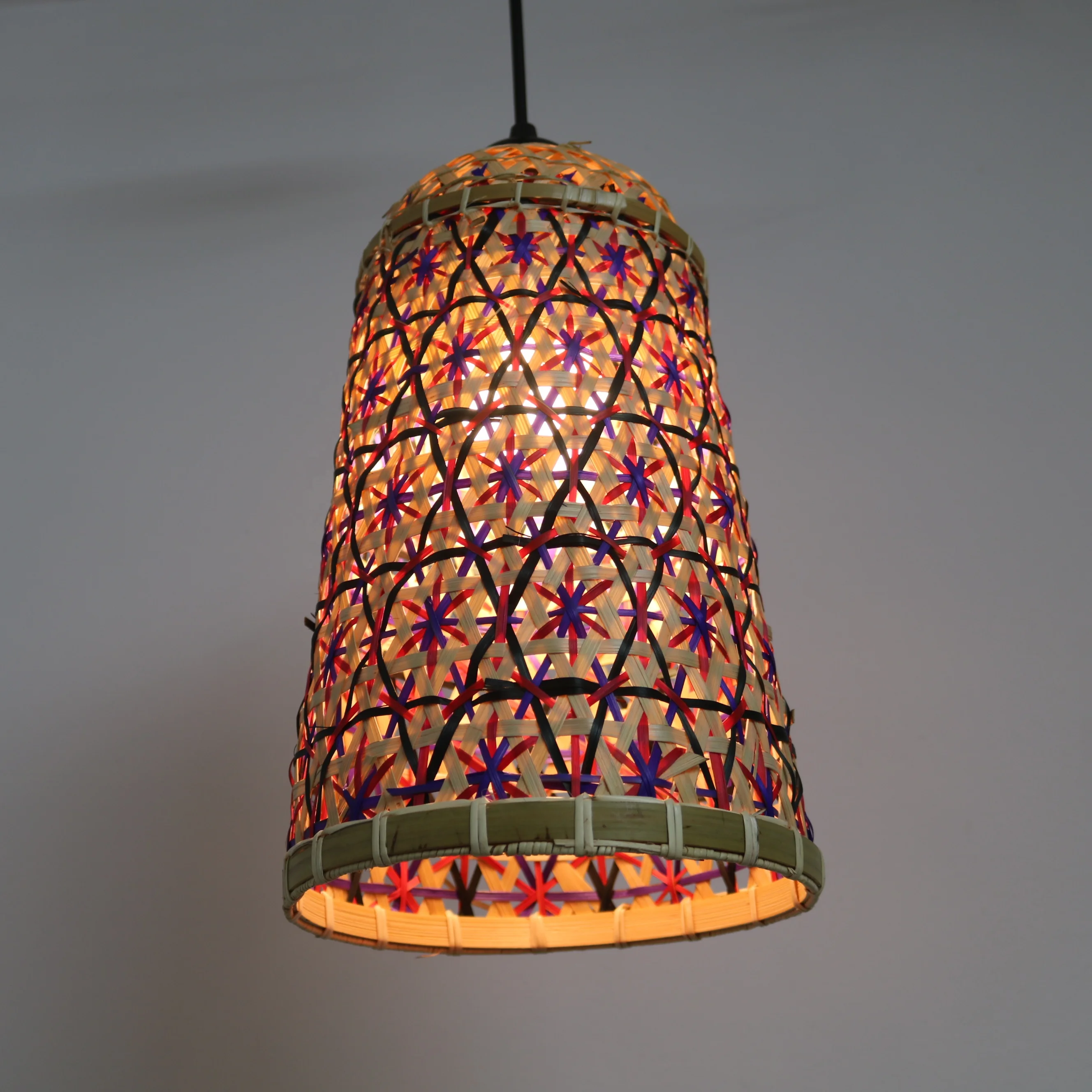 
Wicker bamboo pendant lamp homestay hotel coffee shop lantern decoration 