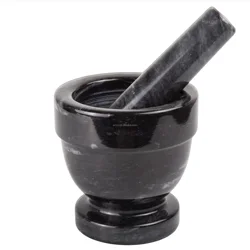 Ступка и пестик из натурального мрамора 4x4 дюйма