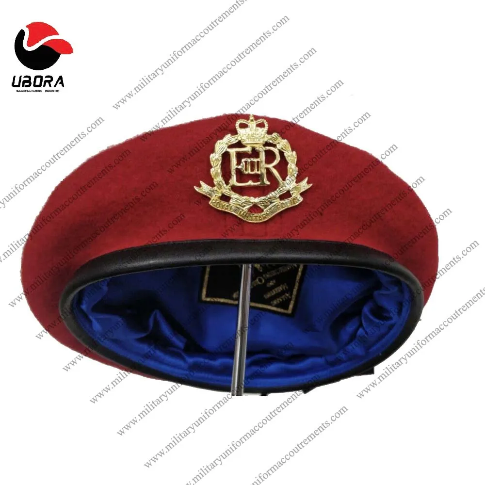 Красный берет RPM и значок армии Королевская военная полиция с шелковой подкладкой маленькая корона