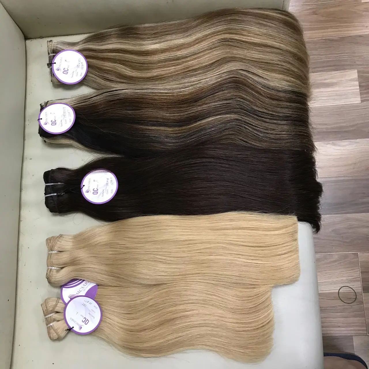  2021 лидер продаж человеческие удлинители двухсторонние волнистые волосы полноцветные mcsara компания фортепиано цвет