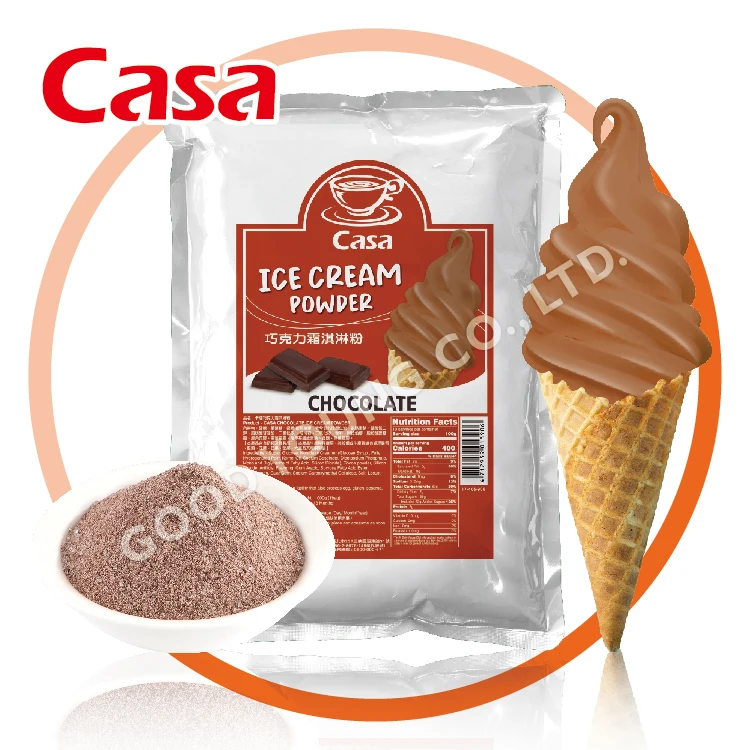 HALAL Ice Cream Wholesale Chocolate Flavor Instant Soft Serve Ice Cream Powder Mix