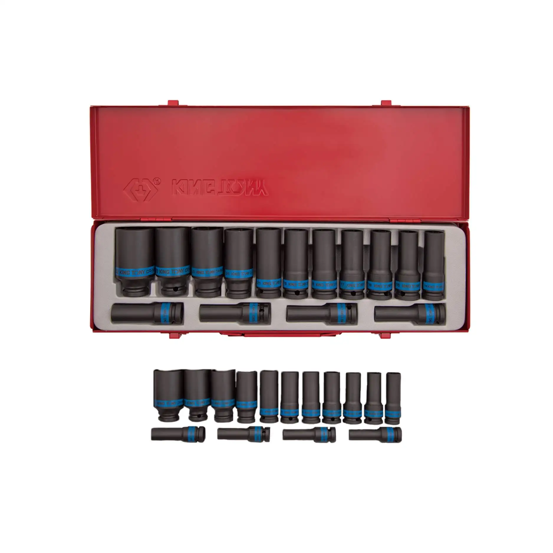 KING TONY Industrial 1/2 Impact Sockets Metric Size Taiwan Tool 4415MP