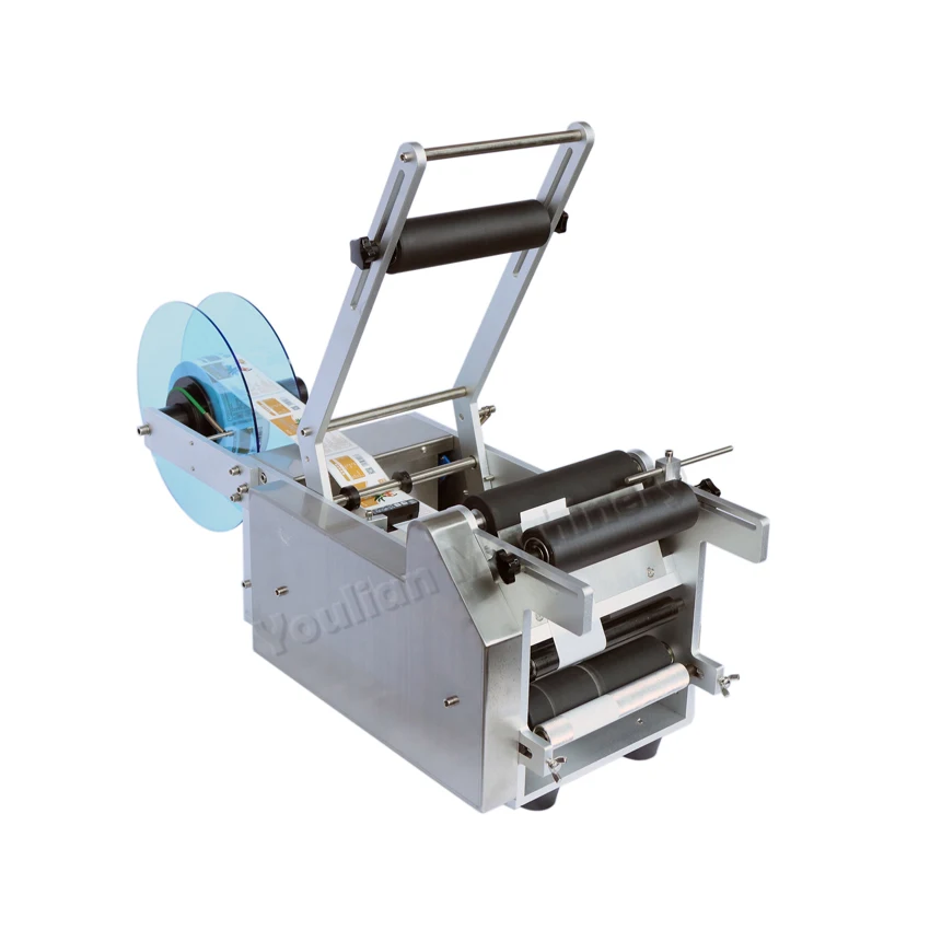 CJ-50 Semi Automatic Tabletop Vial Bottle Labeler Round Wine Bottle Glass Jar Sticker Labeling Machine