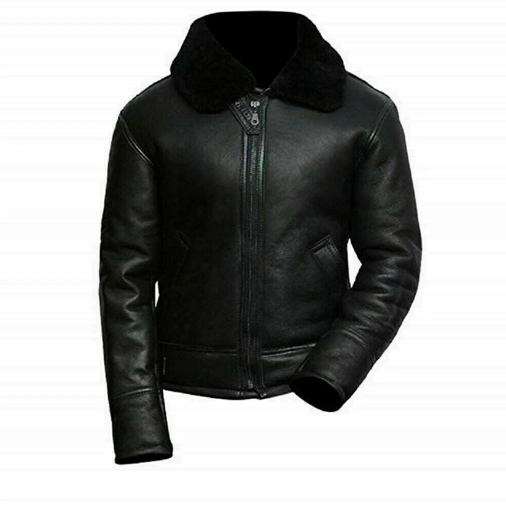 
wholesale Custom Shearling fleece jacket man With Custom Logo 