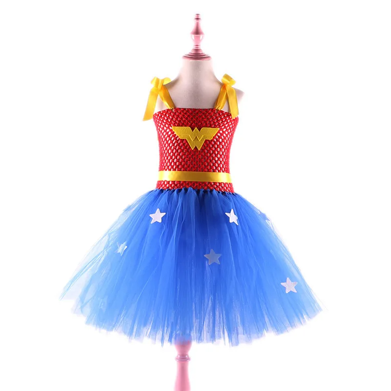 Solos Cosplay Toddler Wonder Baby Dress Costume Princess Puff Tutu Girls Costume Halloween Christmas