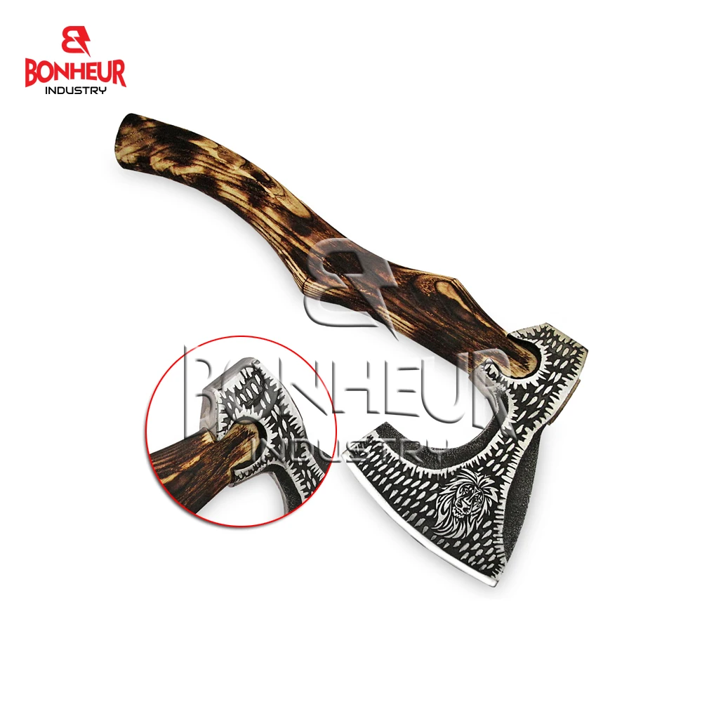 Ручная ковка линия Вытравленный топор из высокой D 2 топор из высокоуглеродистой стали топор, топор