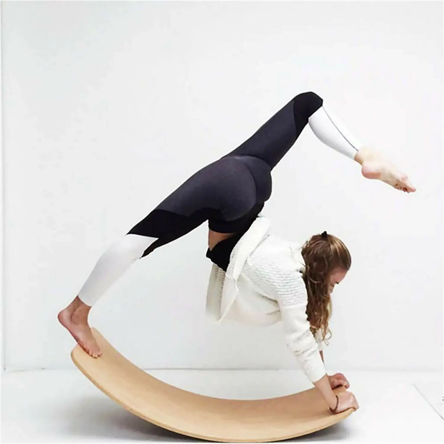  Деревянная балансировочная доска лучшего качества новый дизайн 2021 деревянная для фитнеса йоги Детская Спортивная игрушка