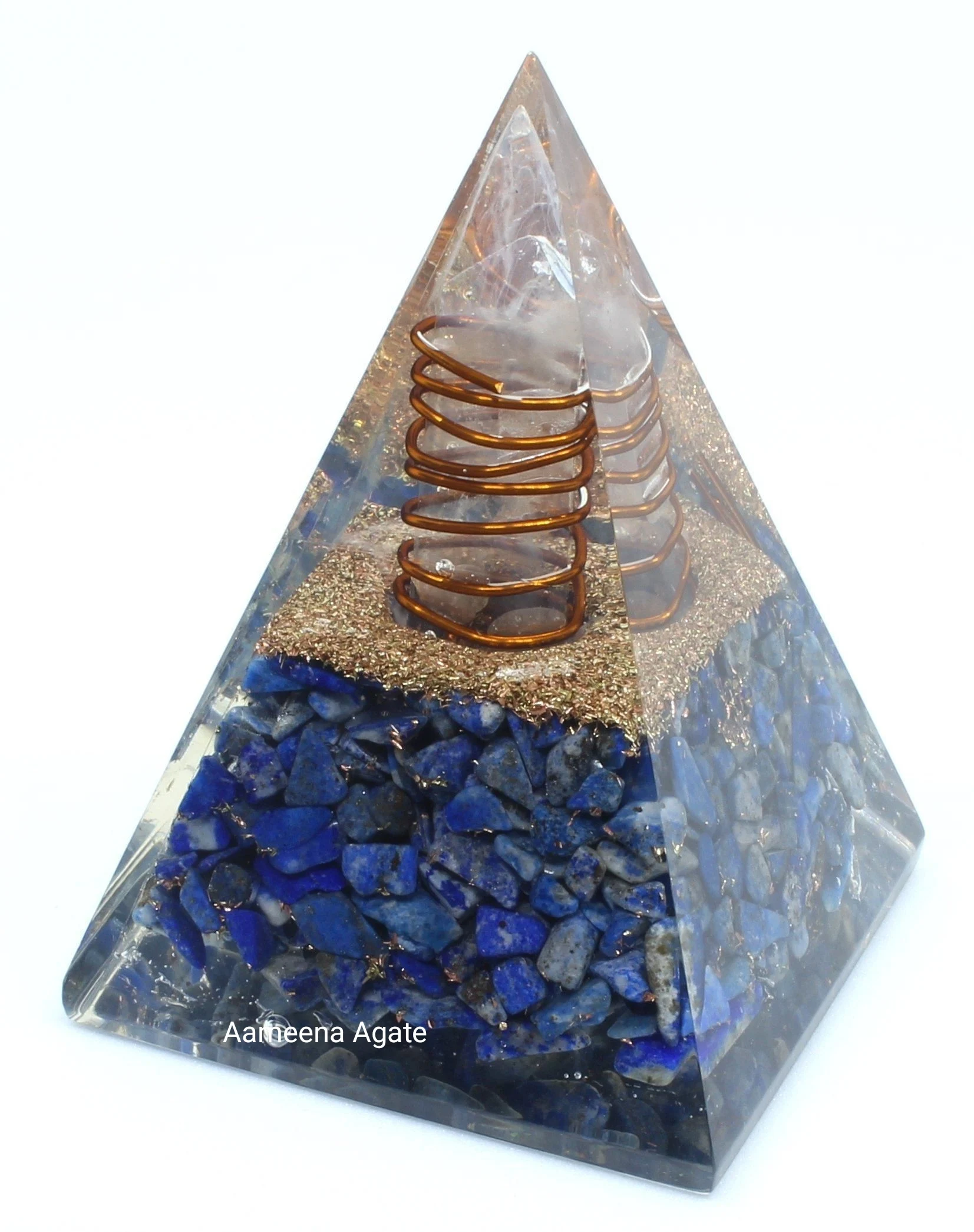 Crystal Black Tourmaline Orgonite Pyramid Wholesale Natural Black Tourmaline Nubian Energy Crystal Orgone Pyramid