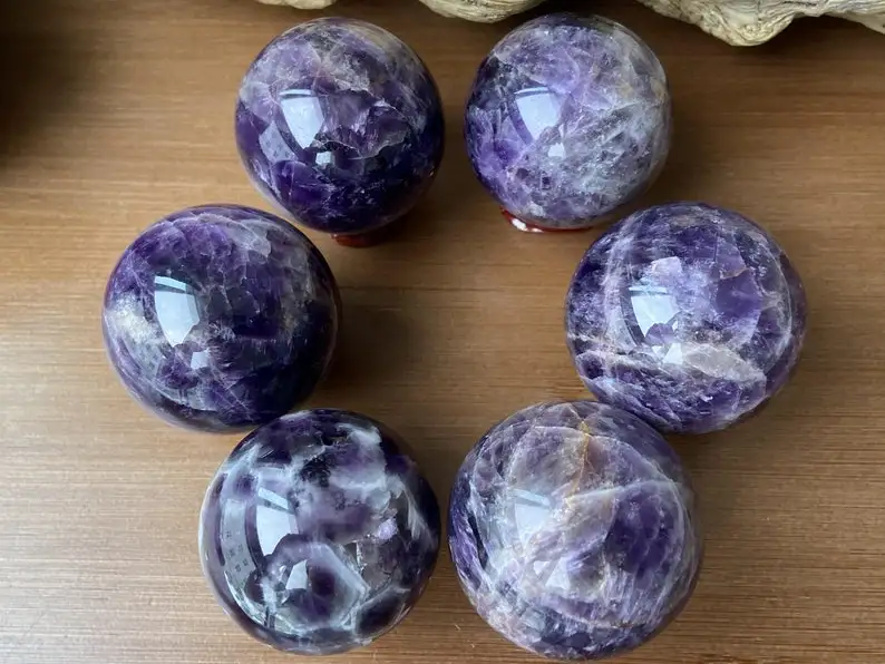 Natural Amethyst  Spheres Ball  Crystal Sphere Gemstone Ball Healing Sphere From elegant agate
