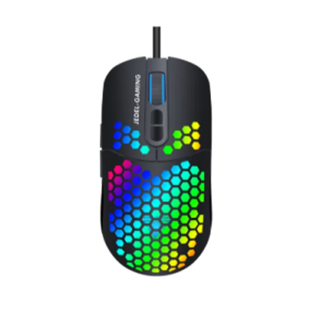 JEDEL GM1110 Gaming Mouse RGB Backlit Ergonomic USB Wired Computer Mouse 6400 DPI Adjustable Buttons for Laptop Desktop
