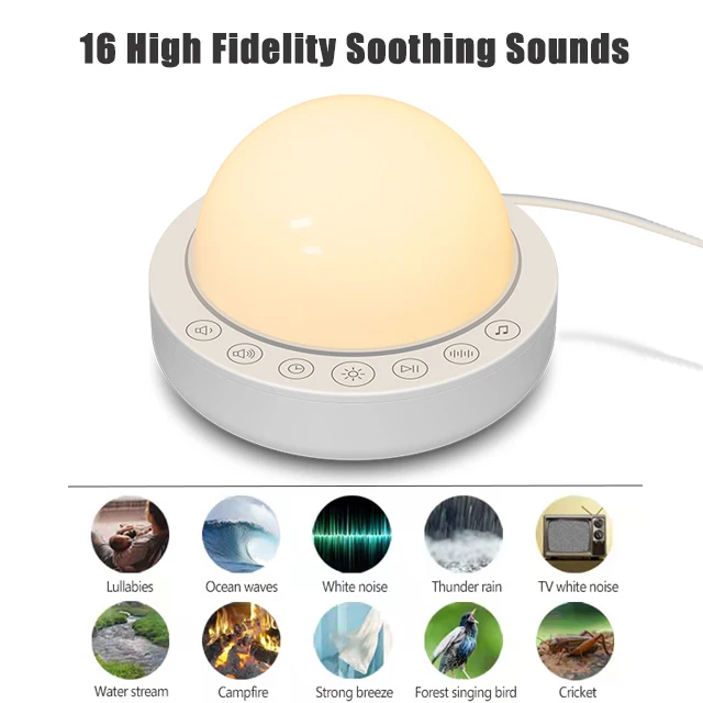 white noise sleeping machine with Adjustable Baby Night Light for Sleeping sound Machine for Baby/Adults/Home and Office