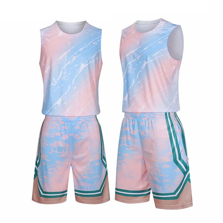 multi-color women basketball uniform set new arrival men jersey