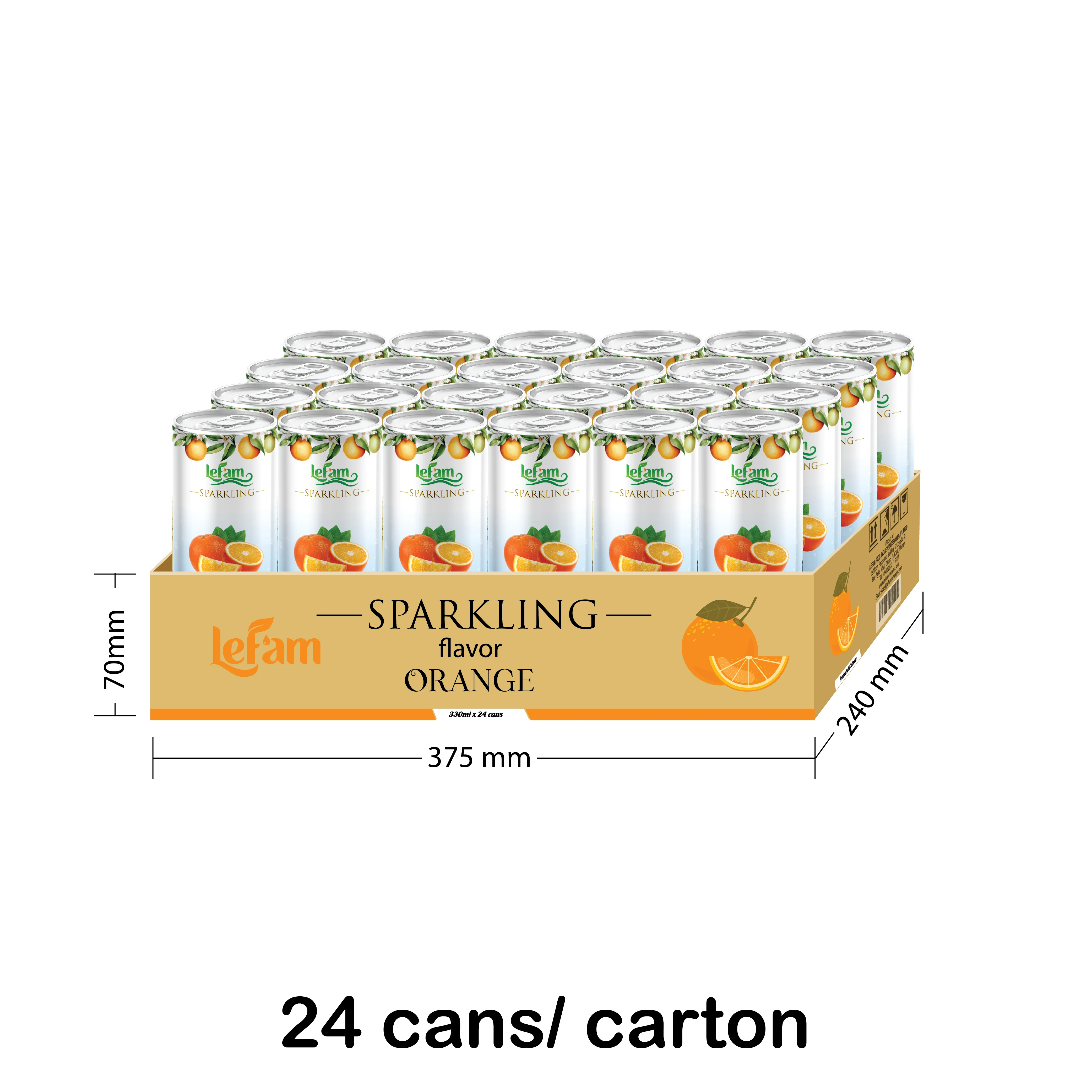 Natural Raw Materials Sparkling Drink Lemon Flavor OEM Custom Vietnam supplier LEFAM WhatsApp 0084 96 345 2745