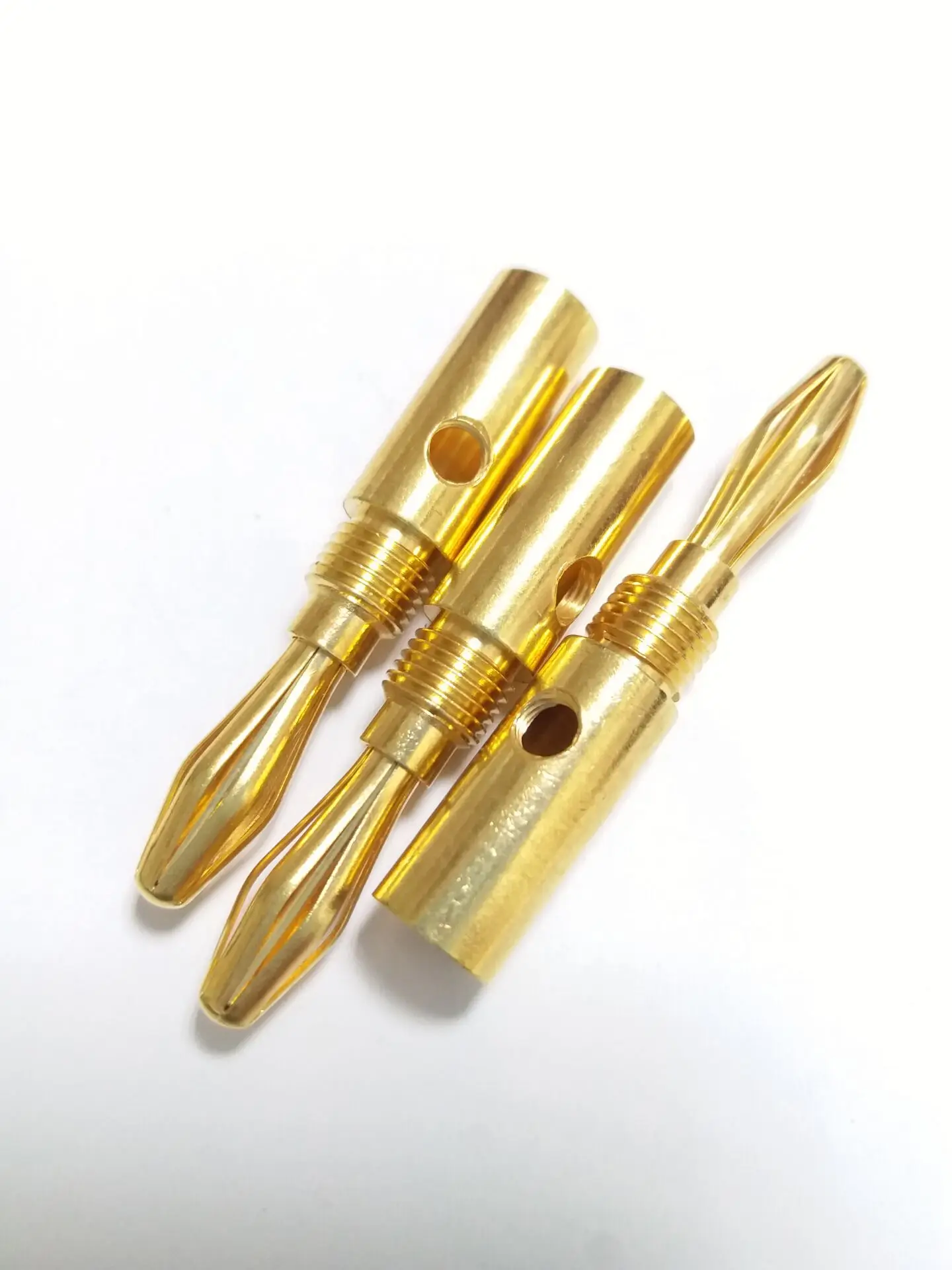 5mm Banana Plug Copper Gold Plated Audio Video Connector Lantern Head Speaker cable connector
