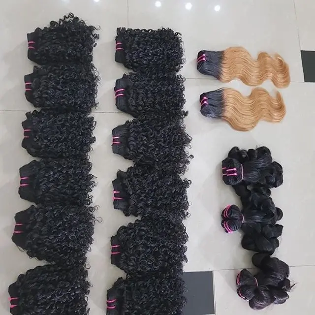 Bamboo hair Vietnam weft hair from 100% virgin Vietnam full color
