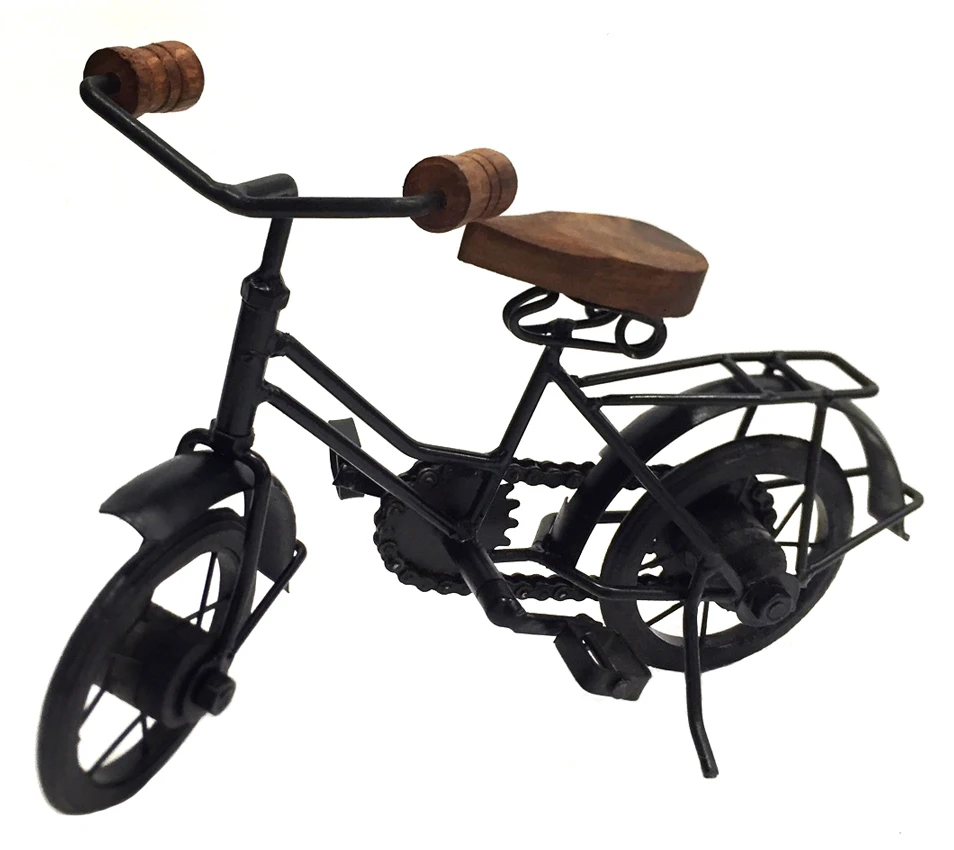 Metal craft vintage home decor miniature wrought iron wire art bicycle best selling metal small bicycle for sale