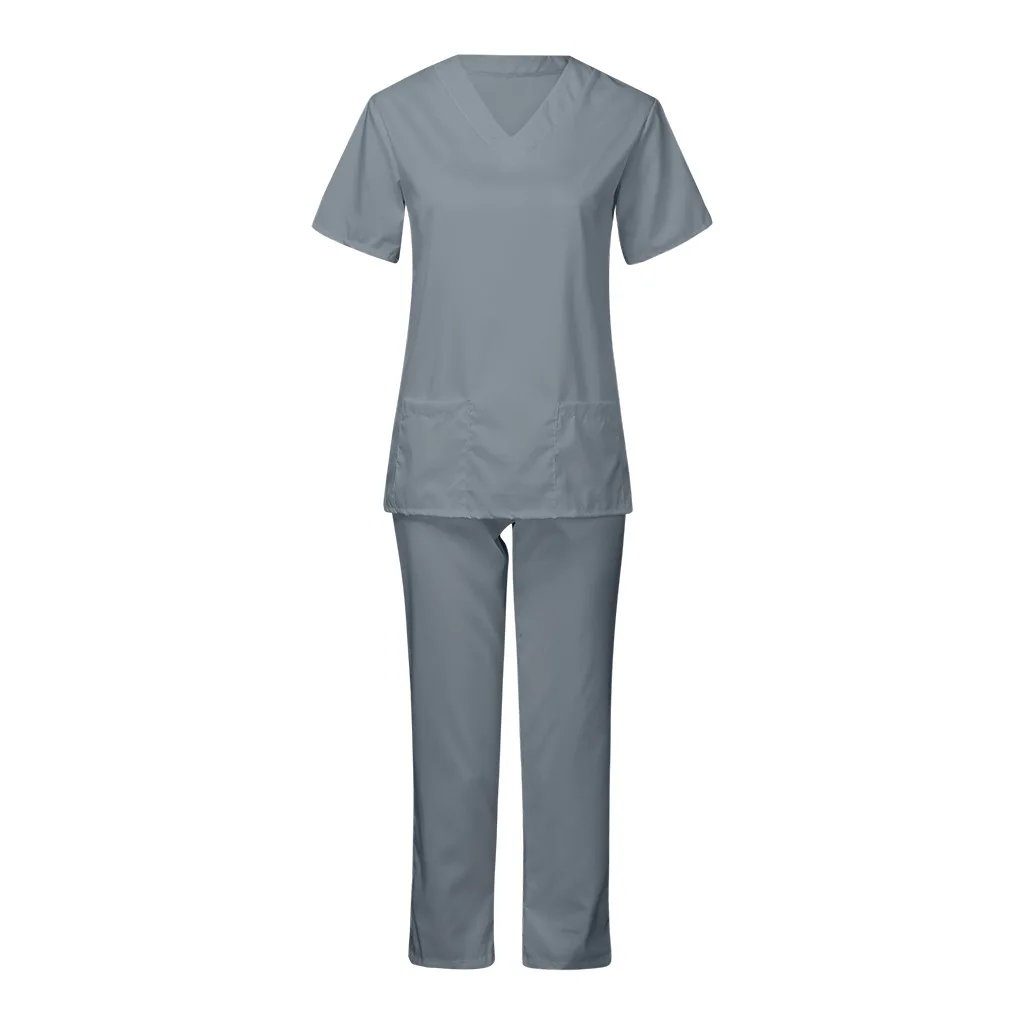 Wholesale High Quality Short Sleeve Clothes Nursing Uniform Health Beauty Work Wear Doctor Medical Clothes Scrubs