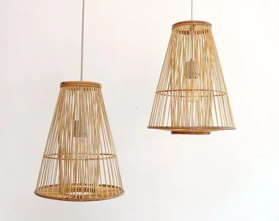 Natural Vintage Bamboo Natural Lanterns Bamboo Candle Lanterns Customized Size 0084947900124