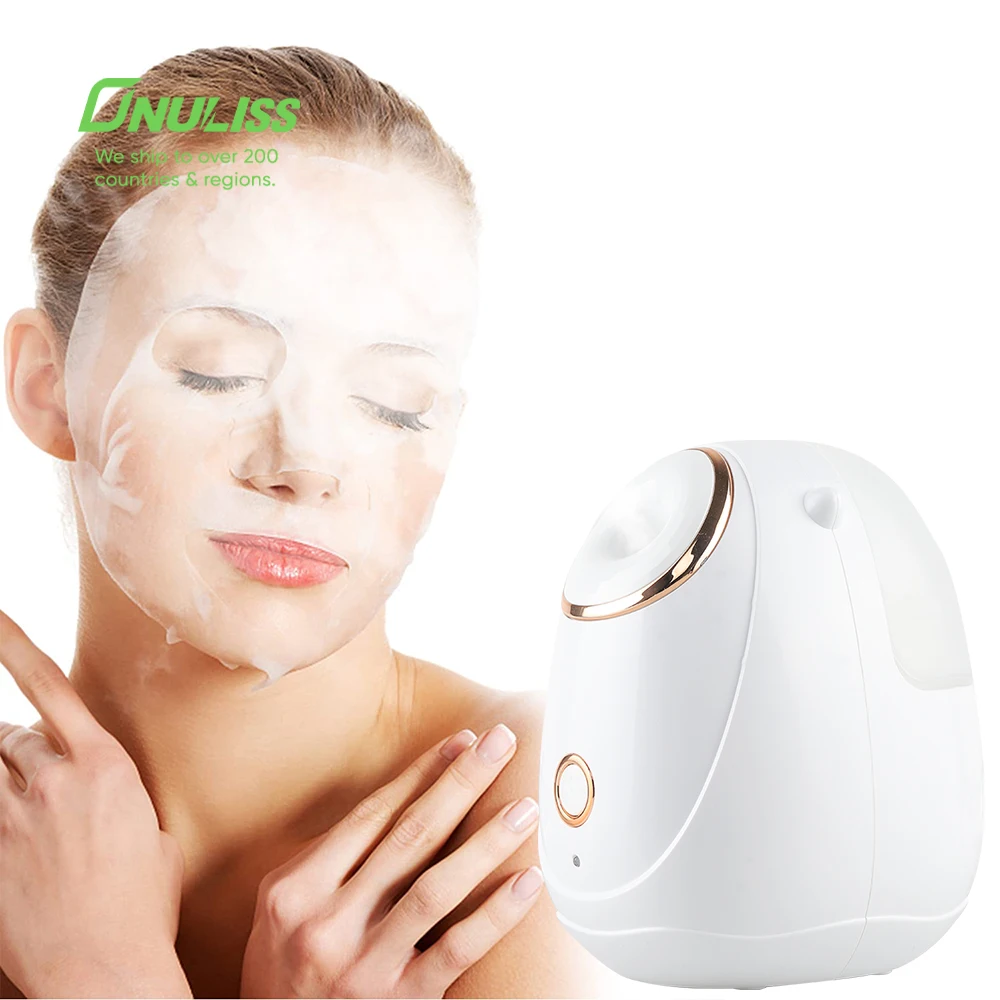 2 in 1 Tiny Facial Steamer Series Hot Nano Towel Warmer Mist Ionic Facial Spa Pink Facial Steamer with Lamp