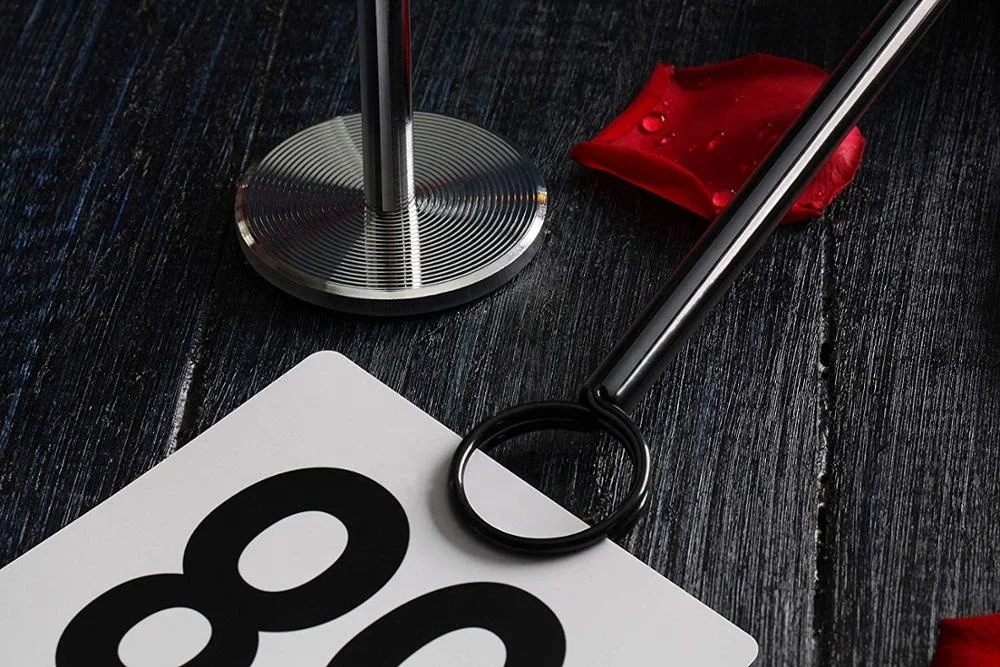 Stainless Steel Metal Table Number Stand Menu Card Holder Black
