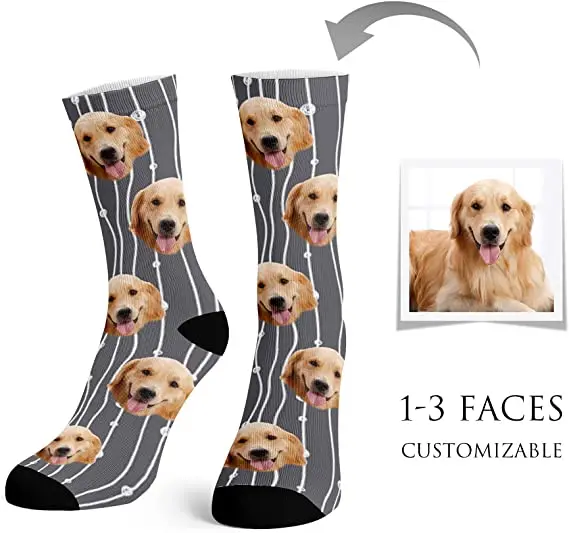 Custom Socks Dog Pattern 3D Printing Sports Men Woman Socks Wholesale Drop Ship