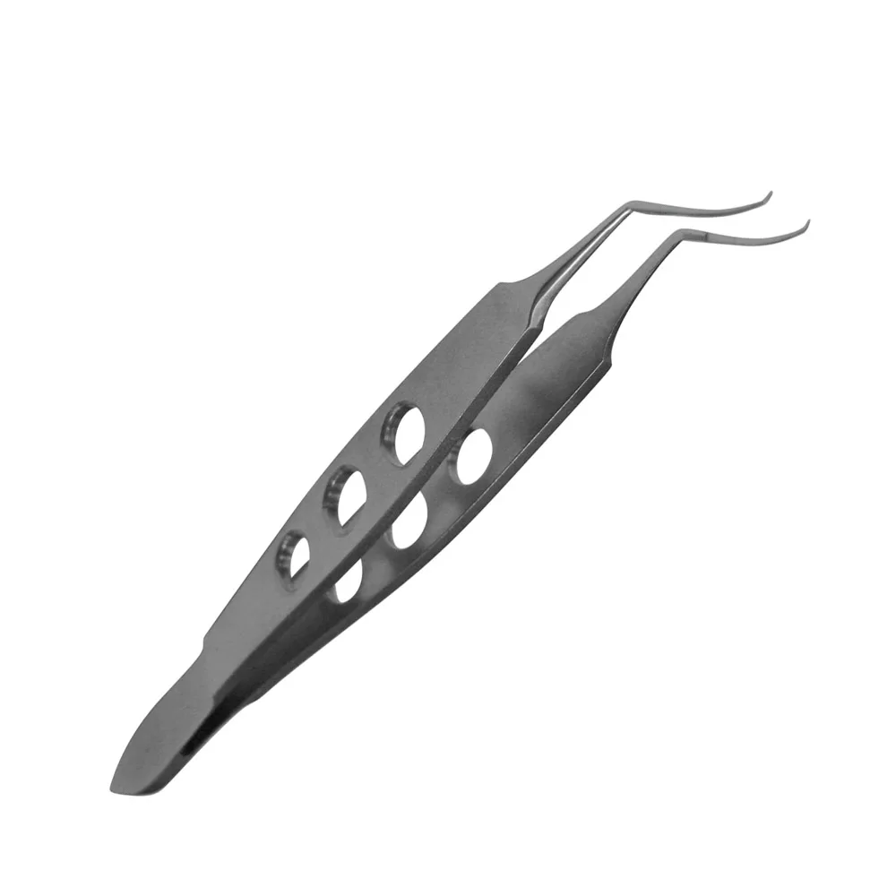 Изогнутый пинцет для капсулоргексиса из нержавеющей стали 11 мм